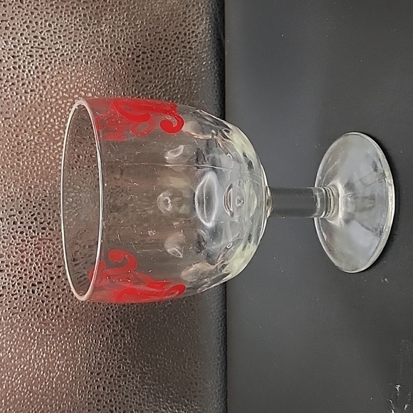 Vintage Pepsi Cola Thumbprint Pedistal Glass 6.25" - Picture 4 of 8